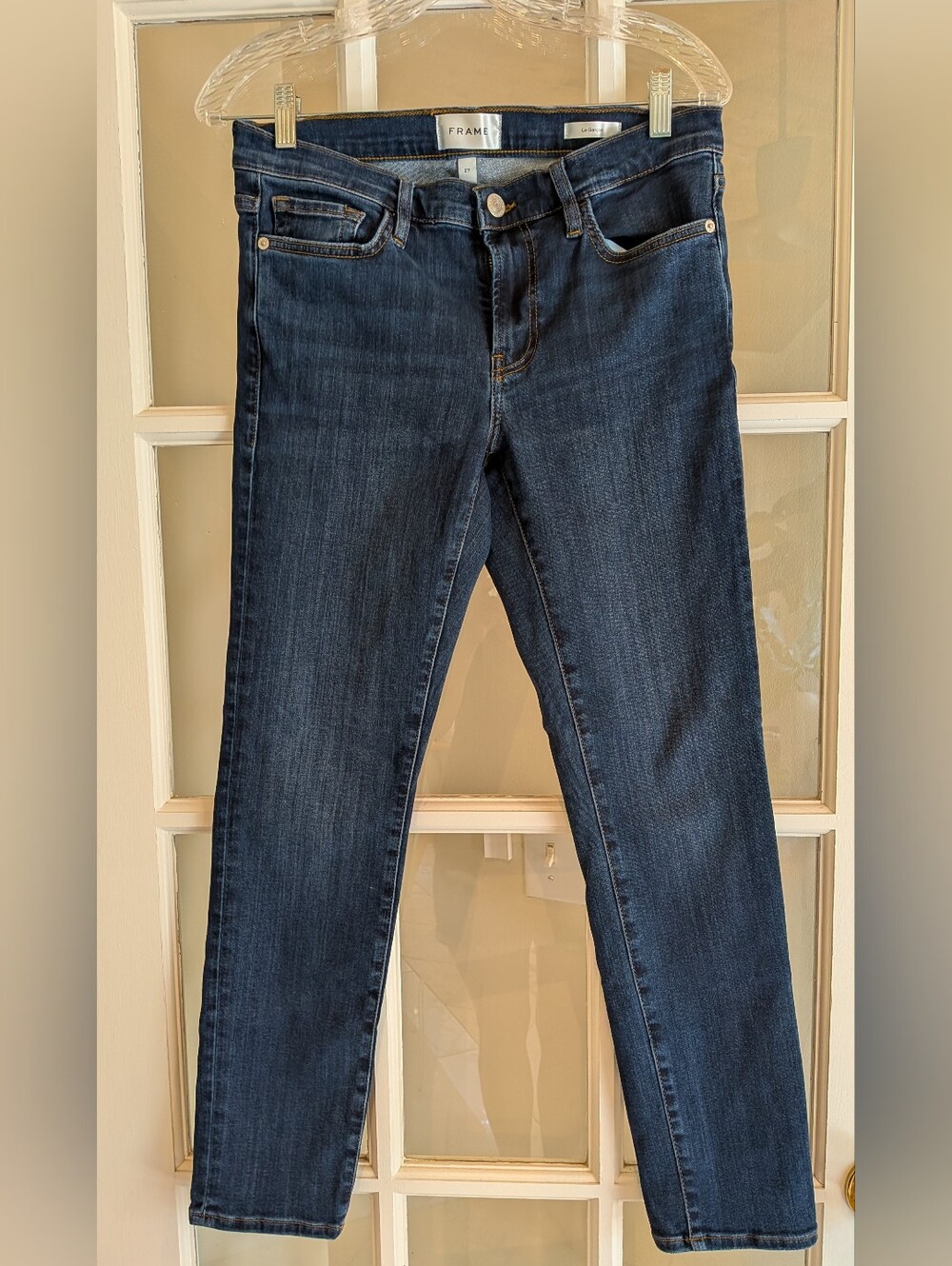 Frame Denim - Le Garcon Skinny Jeans in Dark Indigo